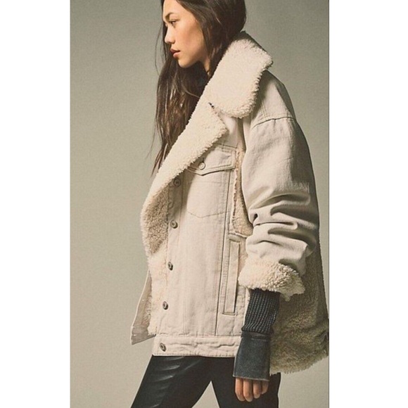 Free People Holly Cozy Denim Jacket - Picture 1 of 9